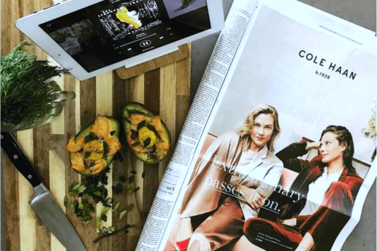 Full spread print in The New York Times